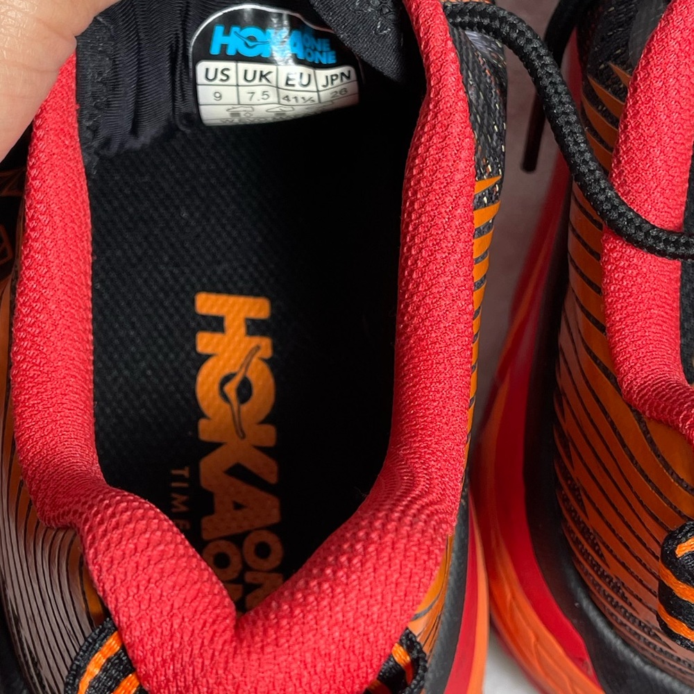 Hoka One One Evo Mafate 2 Black Poppy Running Shoes - Picture 6 of 6